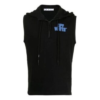 Camiseta sin mangas negra con estampado del logotipo SS21