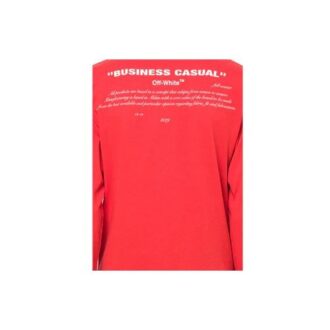 Camiseta unisex de manga larga con estampado rojo y corte holgado