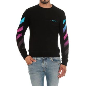 Suéter de manga larga para hombre con diseño de flechas en degradado