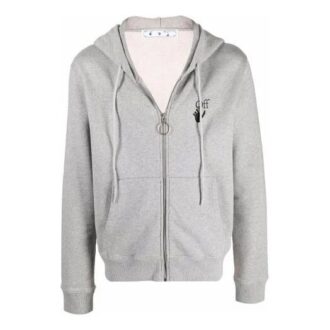FW21 con estampado del logotipo, cremallera, versión estándar, gris