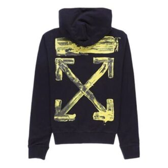 Off-White para hombre, acrílico, Arrows, corte ajustado, estampado multicolor de Arrows, negro