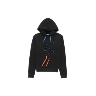 Off-White para hombre, acrílico, Arrows, corte ajustado, estampado multicolor de Arrows, negro