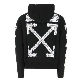 Sudadera con capucha y cremallera ajustada Airport Tape