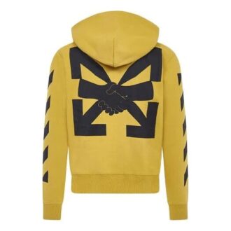Off-White para hombre con cremallera en forma de flecha, color cúrcuma