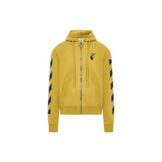 Off-White para hombre con cremallera en forma de flecha, color cúrcuma