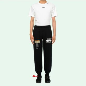 Pantalones de chándal casuales de algodón liso con estilo urbano y logotipo 3D de líneas onduladas