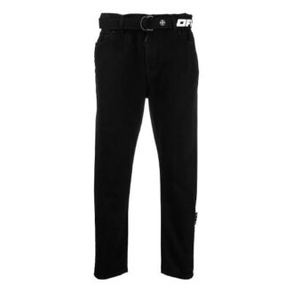 Pantalones de mezclilla con logo para hombre SS21, color negro