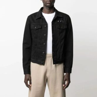 Pantalones de mezclilla oversize con estampado de Arrows para hombre, temporada primavera-verano 2021, color negro