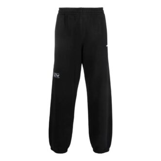Pantalones deportivos casuales con estampado de logotipo de flecha, color negro