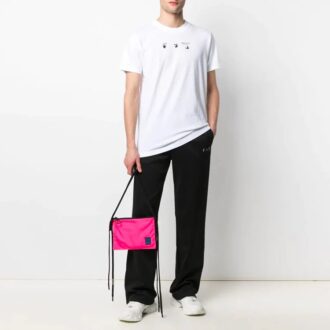 Pantalones deportivos casuales con logotipo bordado, versión primavera-verano 2021, negros