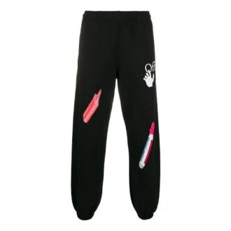 Pantalones deportivos con apliques Pascal Pill para hombre, color negro