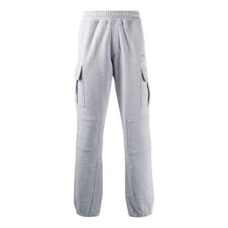Pantalones deportivos con bolsillos cargo Off-White para hombre FW21, grises