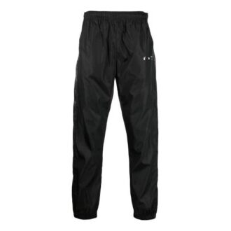 Pantalones deportivos con estampado de logotipo de la colección SS21, versión en negro
