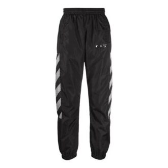 Pantalones deportivos con estampado de rayas laterales SS21 Negro