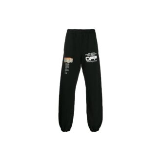 Pantalones deportivos con logo ondulado SS20 para hombre, color negro