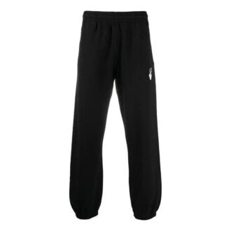 Pantalones deportivos con logo para hombre SS21, color negro