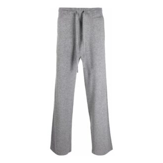 Pantalones deportivos de hombre Off-White SS22 de color liso con cordones, corte holgado, color gris