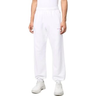 Pantalones deportivos Off-White para hombre, colección primavera-verano 2022, color liso con estampado de flechas, corte holgado, color blanco