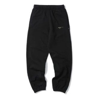 Pantalones deportivos Off-White para hombre con estampado de flechas, estilo jogger, color negro