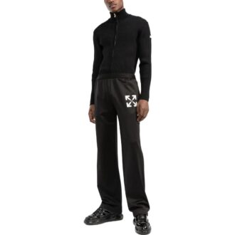 Pantalones deportivos/pantalones/joggers casuales Off-White para hombre FW22 con estampado de flechas, color negro