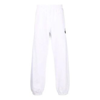 Pantalones deportivos/pantalones/joggers de hombre Off-White FW21 con estampado de Arrows, color liso, corte holgado, blancos