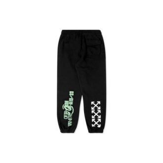 Pantalones deportivos/pantalones/joggers negros estampados Off-White para hombre