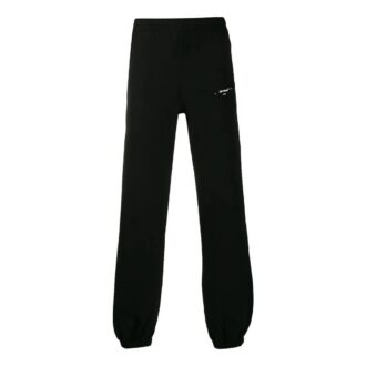 Pantalones deportivos/pantalones/joggers Off-White para hombre con estampado de pies y logo pequeño, color negro