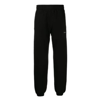 Pantalones deportivos/pantalones/joggers Off-White para hombre de la colección SS22 con estampado de logotipo alfabético en color liso, versión en negro