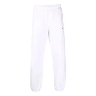 Pantalones deportivos/pantalones/joggers Off-White para hombre FW21 con cintura elástica, color blanco