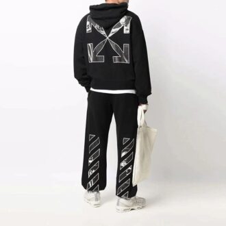 Pantalones deportivos/pantalones/joggers Off-White para hombre FW21 con estampado de Caravaggio, color negro