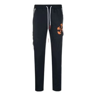 Pantalones deportivos/pantalones/joggers Off-White para hombre FW21 con estampado de flechas, corte ajustado, color negro