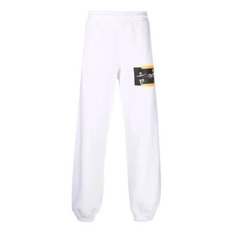Pantalones deportivos/pantalones/joggers Off-White para hombre FW21 con estampado de la pintura Caravaggio, color blanco