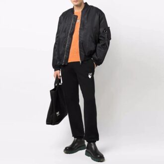 Pantalones deportivos/pantalones/joggers Off-White para hombre FW21 de algodón con estampado de Arrows, corte holgado, color negro