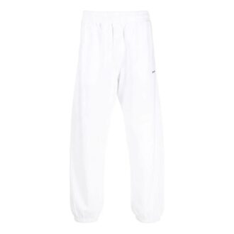 Pantalones deportivos/pantalones/joggers Off-White para hombre FW22 con estampado de logotipo, versión blanca