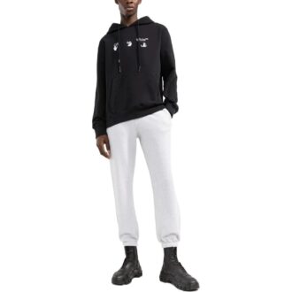 Pantalones deportivos/pantalones/joggers Off-White para hombre FW22 con estampado del logotipo en la espalda, color gris