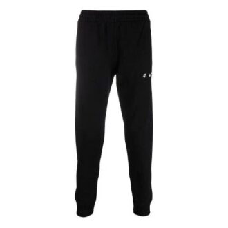 Pantalones deportivos/pantalones/joggers Off-White para hombre SS21 de color liso con logotipo, negros