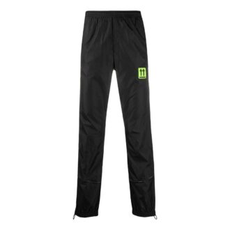 Pantalones deportivos/pantalones/joggers Off-White para hombre, temporada primavera-verano 2022, de color liso, con cintura elástica y etiqueta, en negro