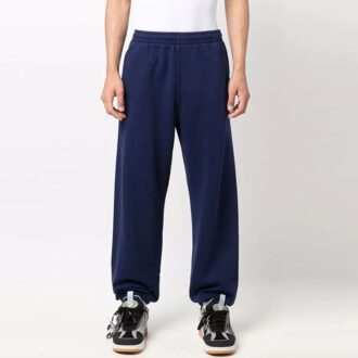 Pantalones deportivos/pantalones/pantalones de chándal de hombre Off-White con diseño de Arrows y color liso, corte holgado, azul marino