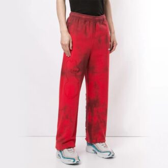 Pantalones deportivos/pantalones/pantalones de jogging para hombre Off-White en rojo tie-dye