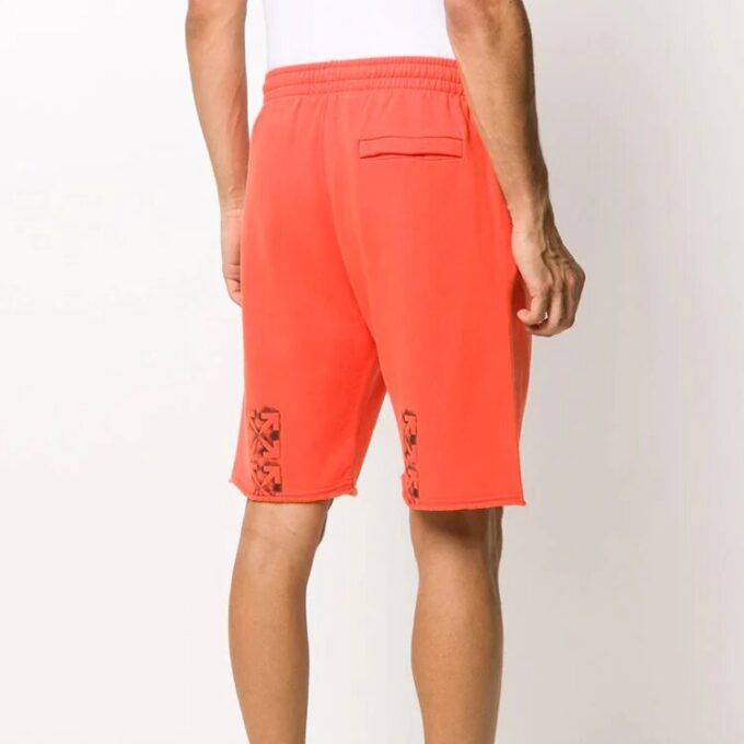 Pantalones deportivos para hombre FW20 con flechas rociadas, color naranja