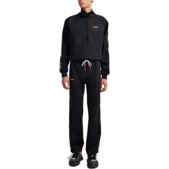 Pantalones deportivos rectos con cordones y logo lateral Off-White para hombre, temporada primavera-verano 2022, versión estándar, negro