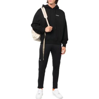 Pantalones deportivos rectos de hombre Off-White SS22 de color liso con estampado de logotipo / Pantalones / Joggers negros