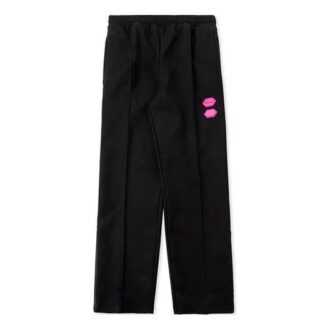 Pantalones deportivos retro con logo de goma, negros