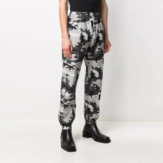 Pantalones jogger casuales con estampado de logotipo SS21, versión estándar, camuflaje blanco