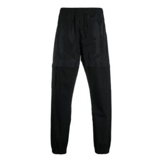 Pantalones largos casuales cargo de color liso FW21, versión estándar, negros