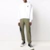 Pantalones largos casuales con logo FW21, versión estándar, verde oscuro