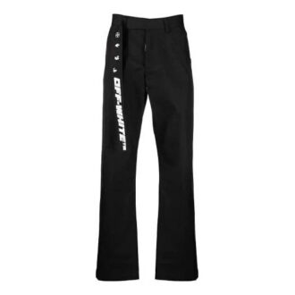 Pantalones largos casuales con patrón de logotipo SS21, versión en negro