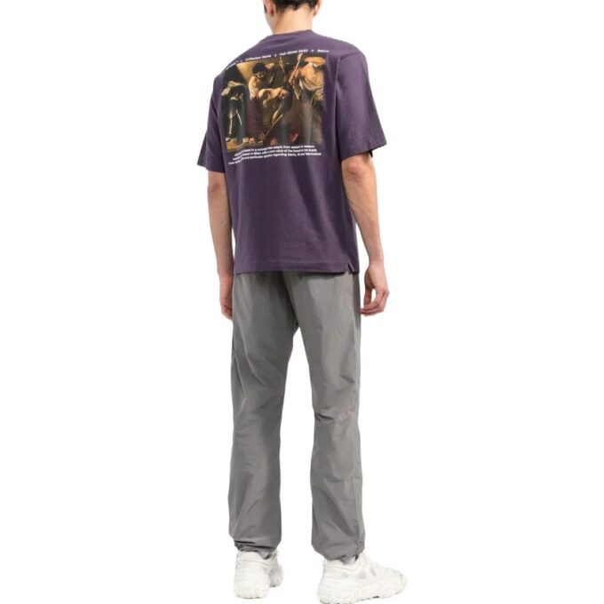 Pantalones largos casuales de color liso con cinturón Off-White para hombre FW22, color gris