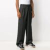 Pantalones largos casuales de color liso para hombre Off-White, corte holgado, color gris