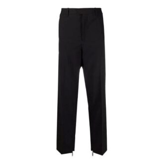 Pantalones largos casuales de color liso para hombre Off-White FW21, color negro